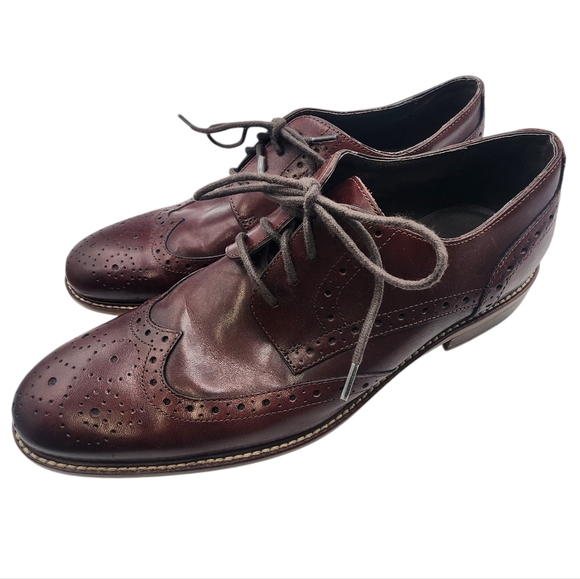 Joseph Abboud Other - Joseph Abboud Mens‎ Burgandy Wingtip Casual Dress Shoes Size 9